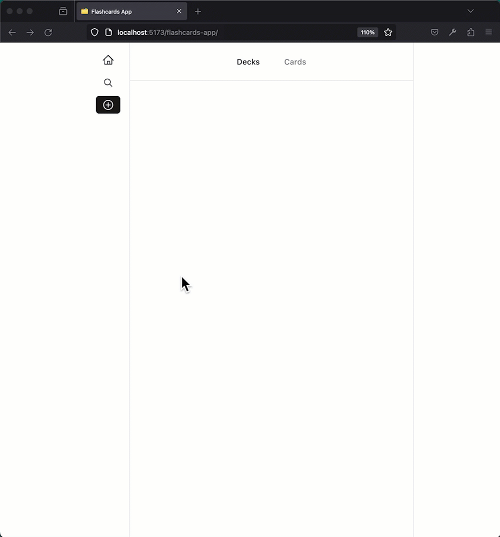 HW5 Flashcards App FullStack JavaScript