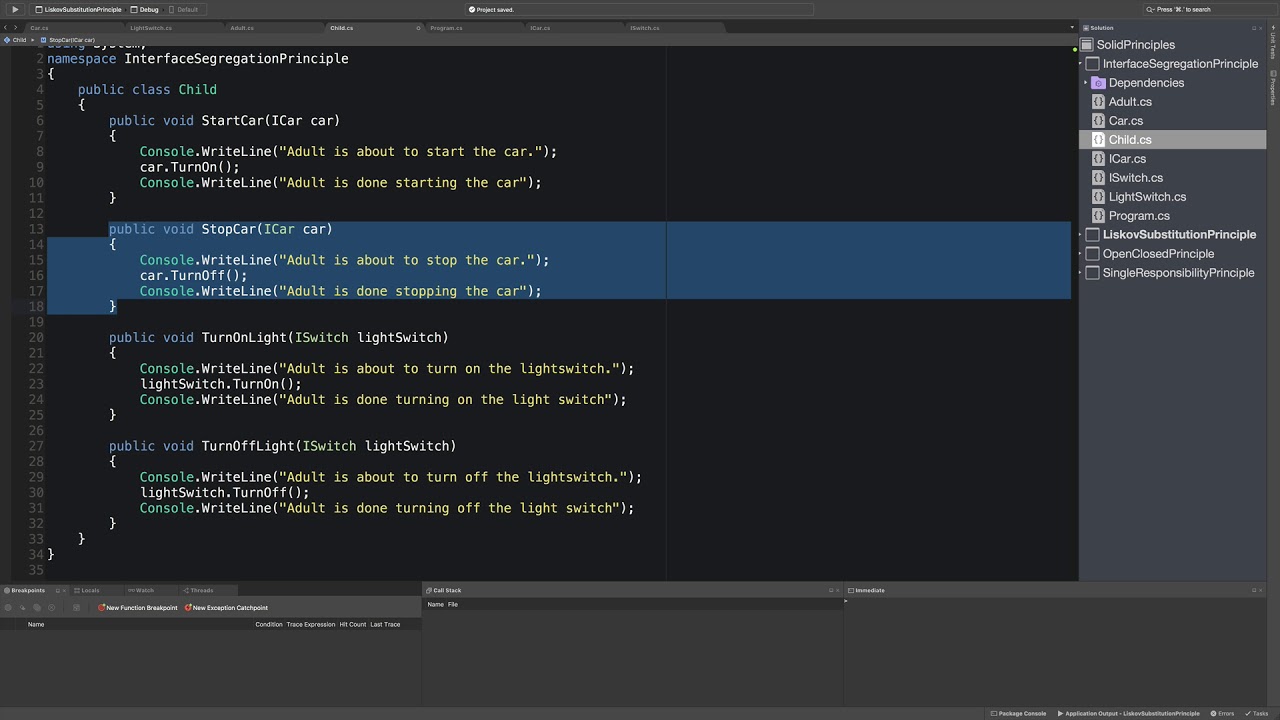 SOLID Principles in C The Interface Segregation Principle