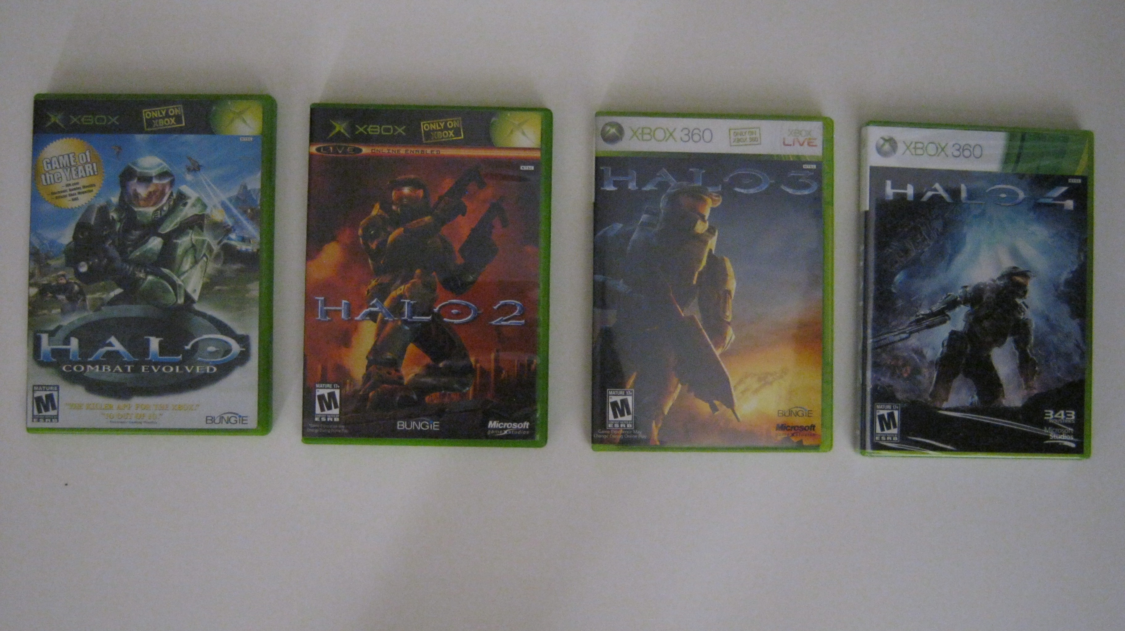 Halo 1, 2, 3 & 4 XBox & XBox 360 Complete Master Chief Collection