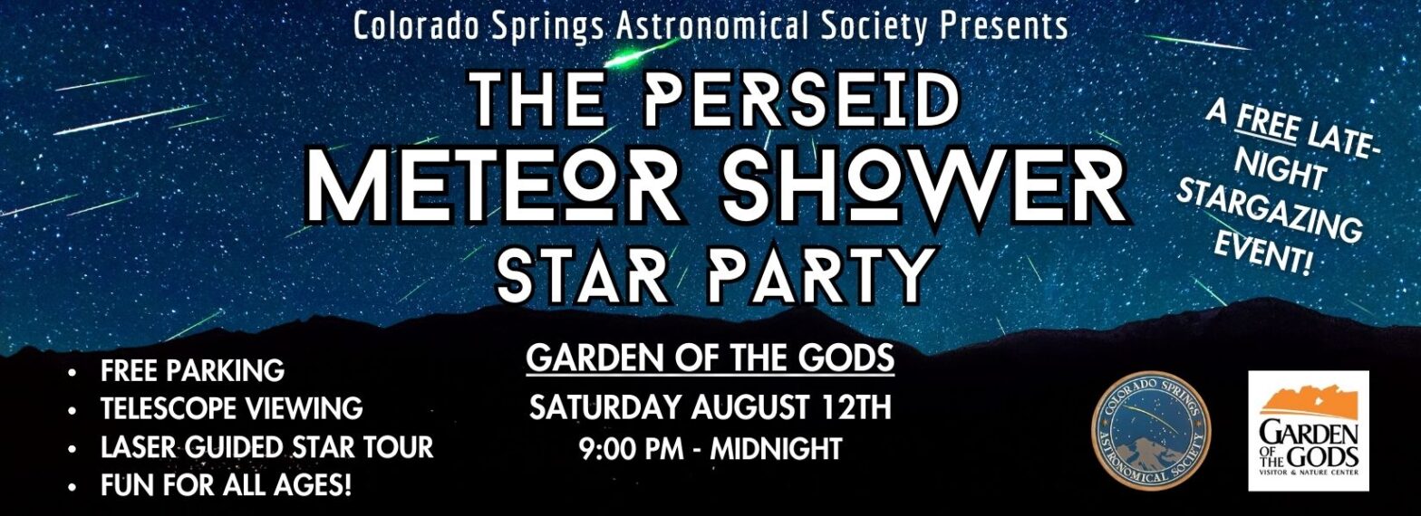 Garden of the Gods Meteor Shower and Star Party, Saturday August 12th