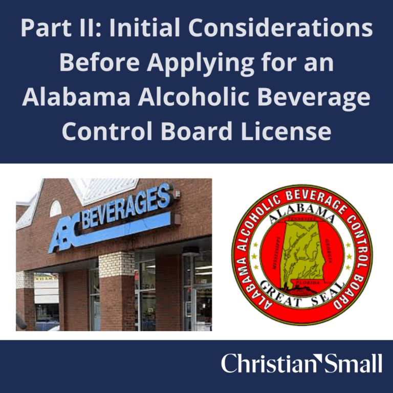 Part II Initial Considerations Before Applying for an Alabama