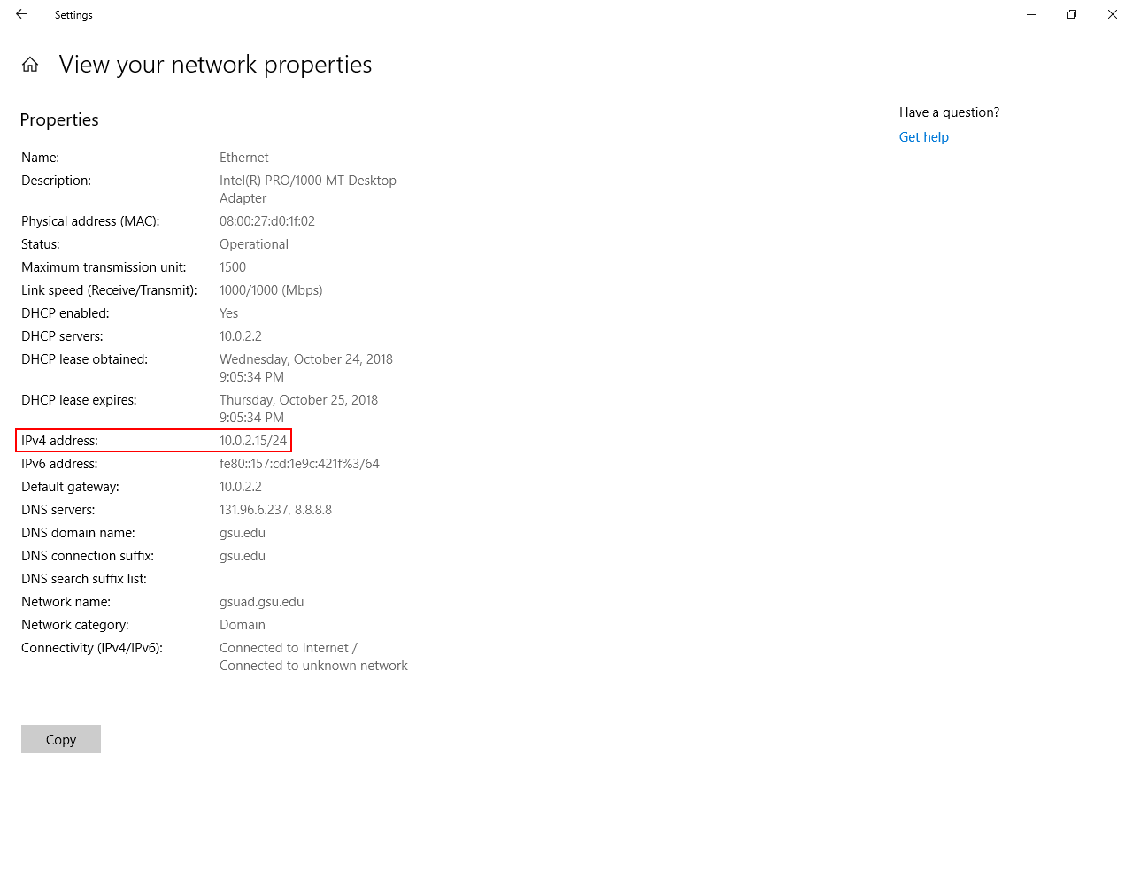 Get the IP address of a workstation Computer Science Tech Support