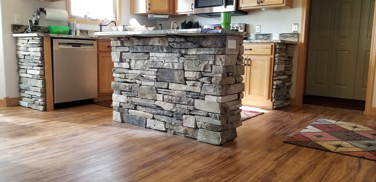 Stone Kitchen Island CS Construction