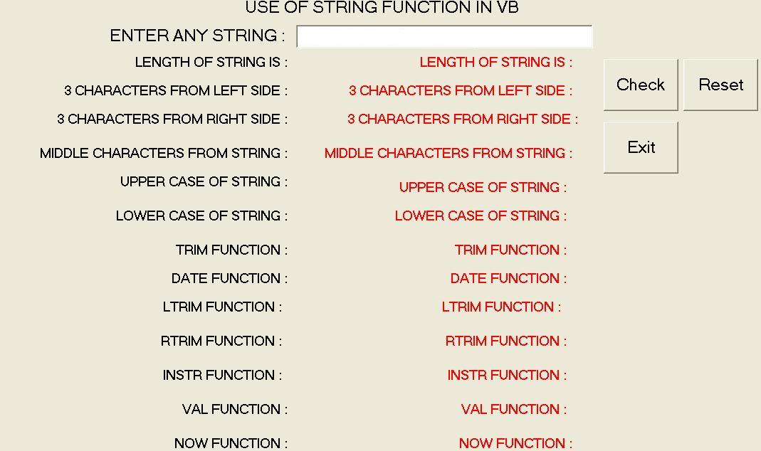 VB DESIGN FOR STRING FUNCTION Computer Science DPS Tapi