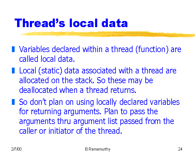 Thread’s local data
