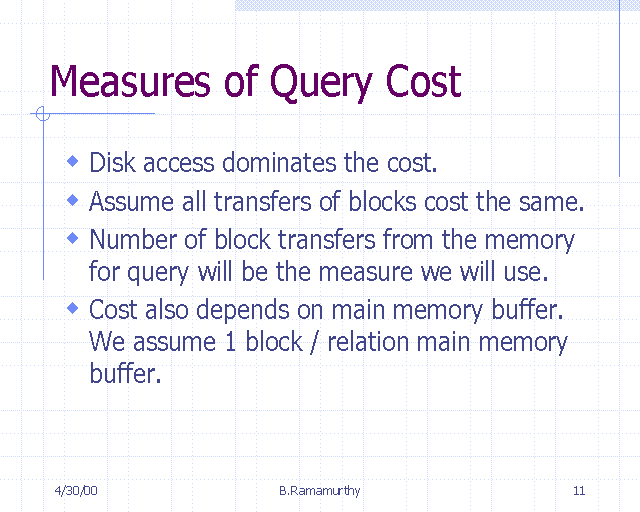 Measures of Query Cost