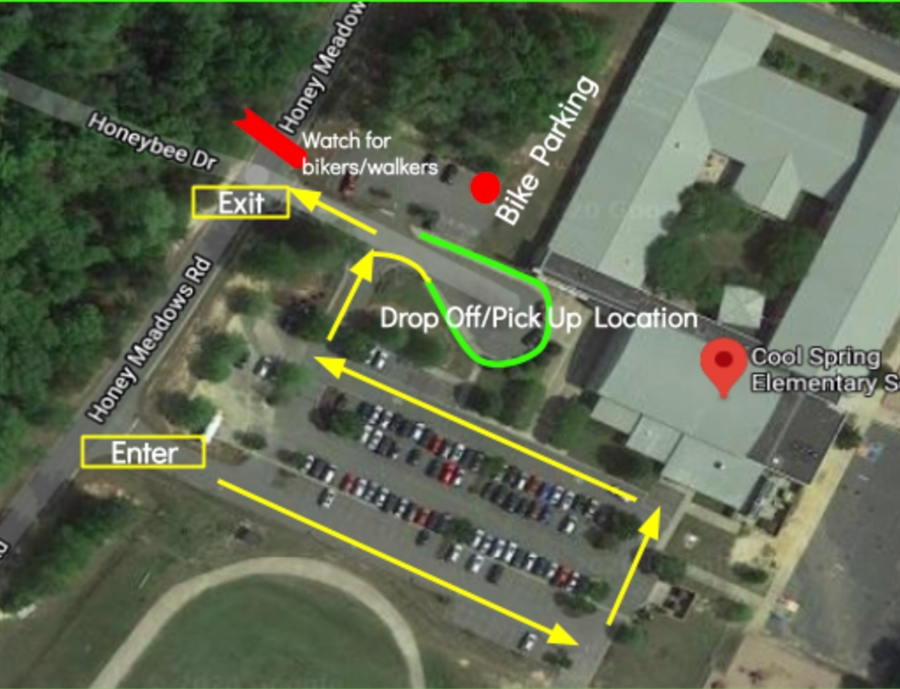 DropOff & PickUp Procedures Cool Spring Elementary School