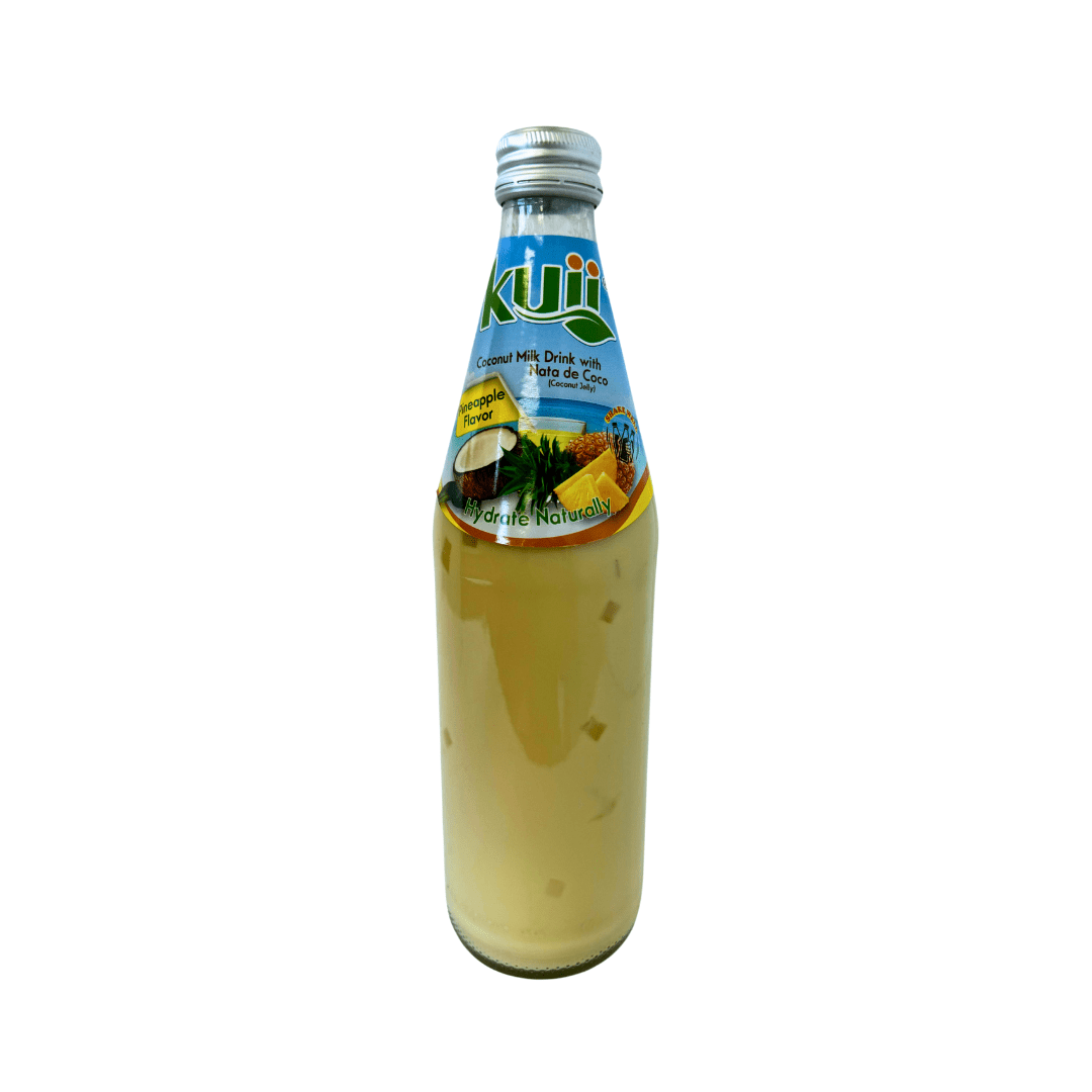 LDK33C Kuii Coconut Milk Pineaple Drink Glass Bottle 12 x 485 ml