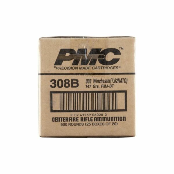 PMC Bronze .308 Winchester Rifle Ammo 147 Grain FMJBT (500rd case