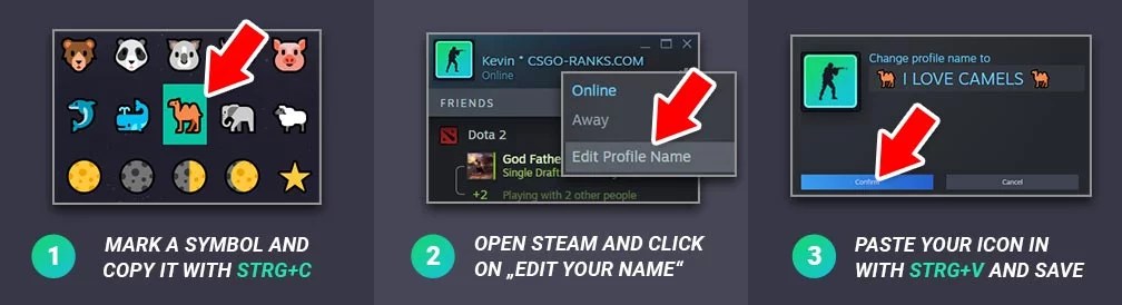 ▷ Steam Name Symbol List (Icons & Emojis For Steam Name)