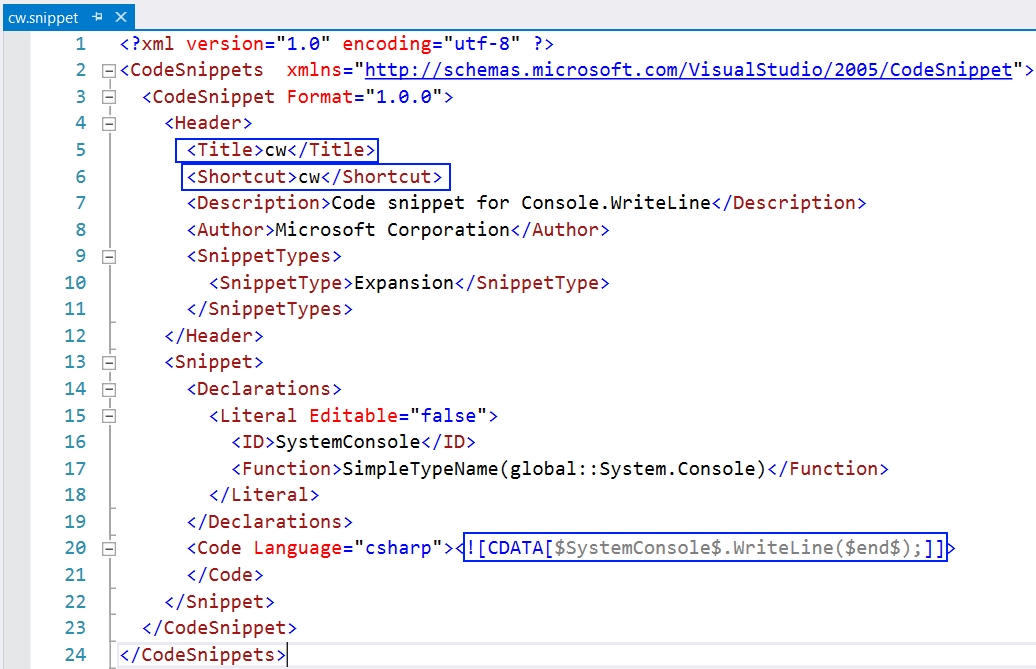 Code Snippets in Visual Studio · Programming Basics with C Free