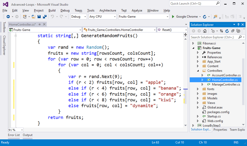 Lab Web Application with Complex Loops · Programming