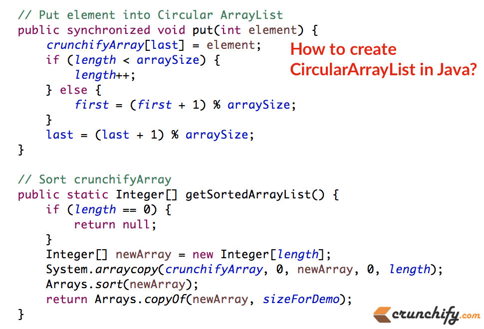 Как реализовать простой круговой ArrayList в Java?