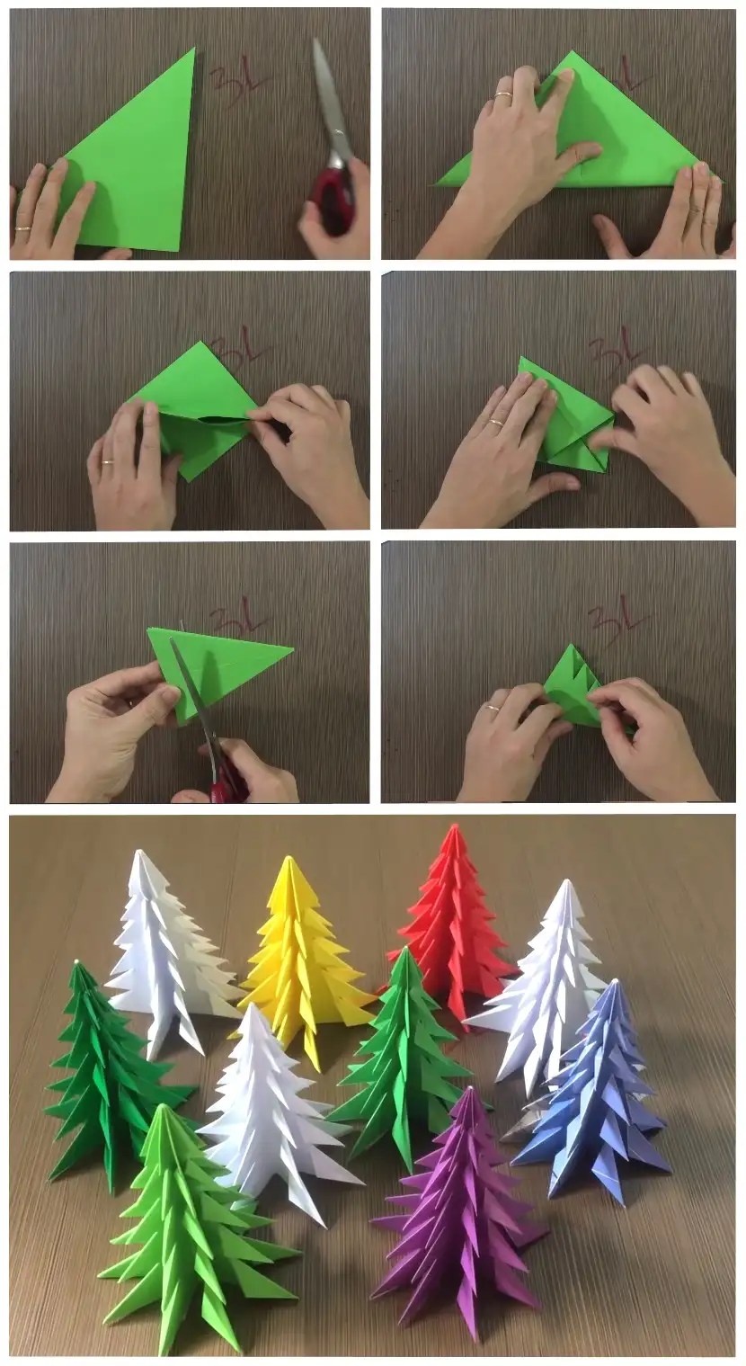 3D Paper Christmas Tree How to Make a 3D Paper Xmas Tree DIY Tutorial