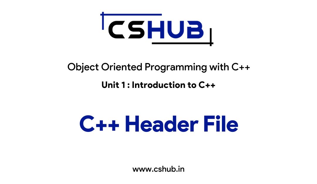 C++ Header File Object Oriented Programming with C++