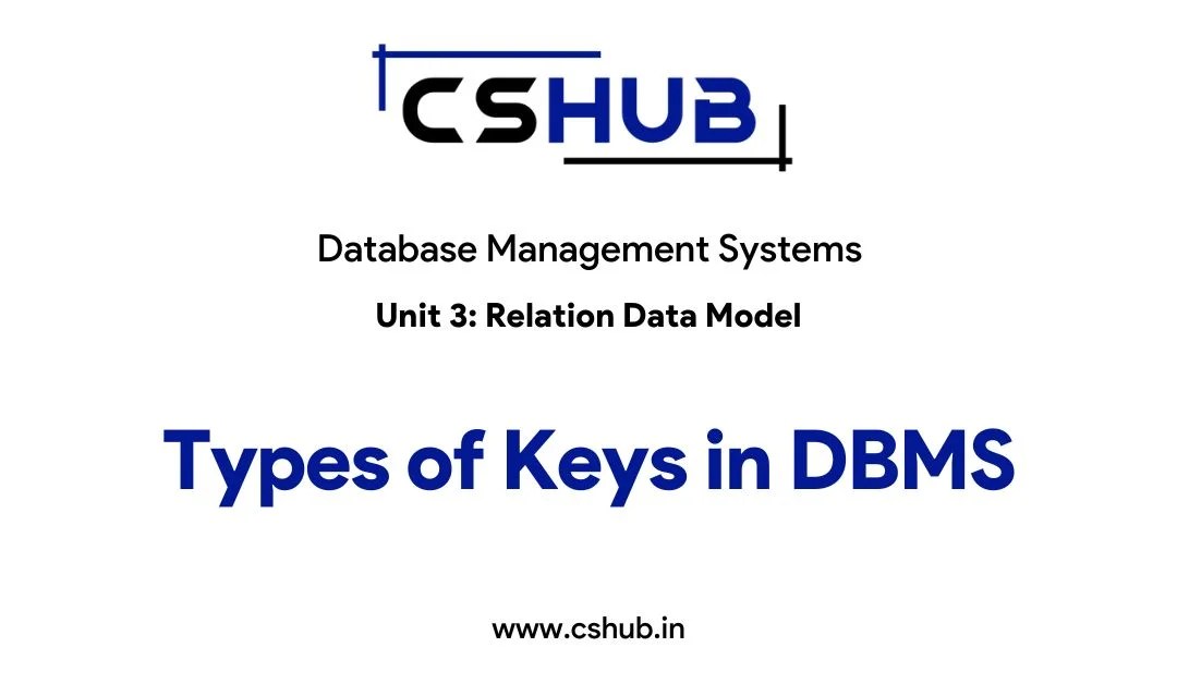 Types of Keys in DBMS Database Management Systems