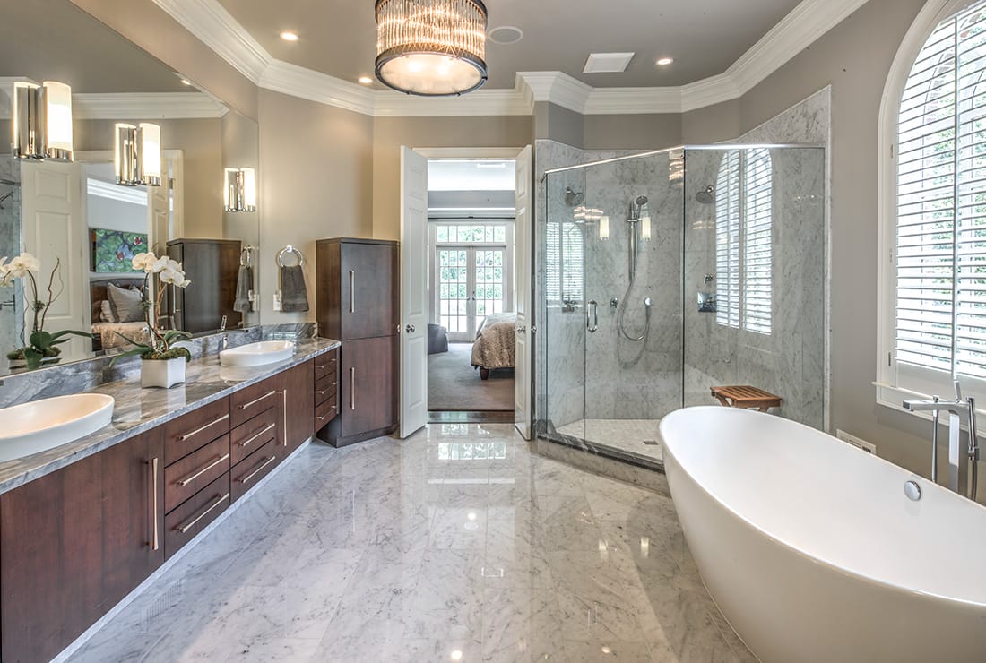 Modern Master Bath by CSI Kitchen & Bath Studio Atlanta