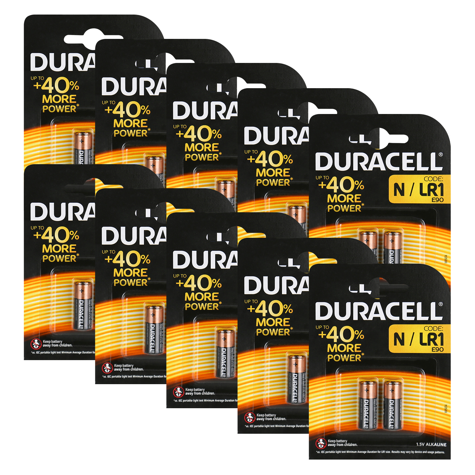 20x Duracell Batterie 1,5 V Alkaline Lady N LR1 MN9100 E90 L1129 4001