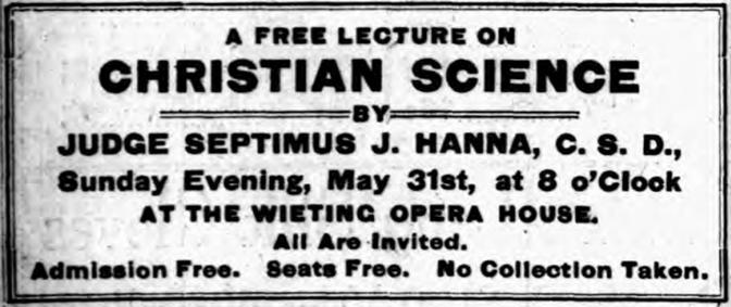 Christian Science Lectures and more!
