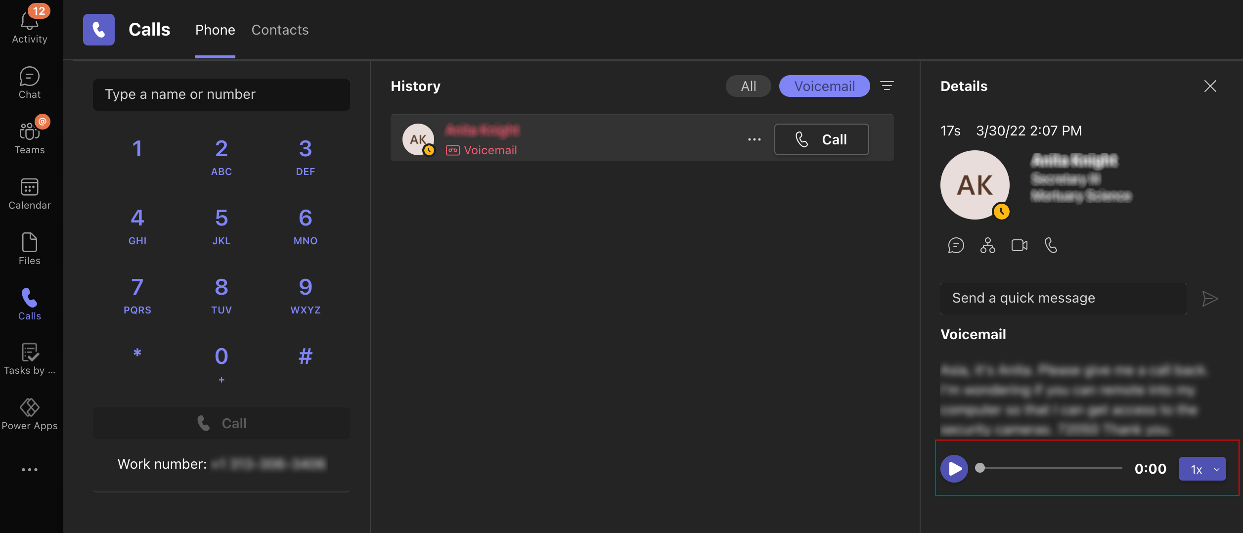 How do I check my voicemail in Teams? Computing & Information