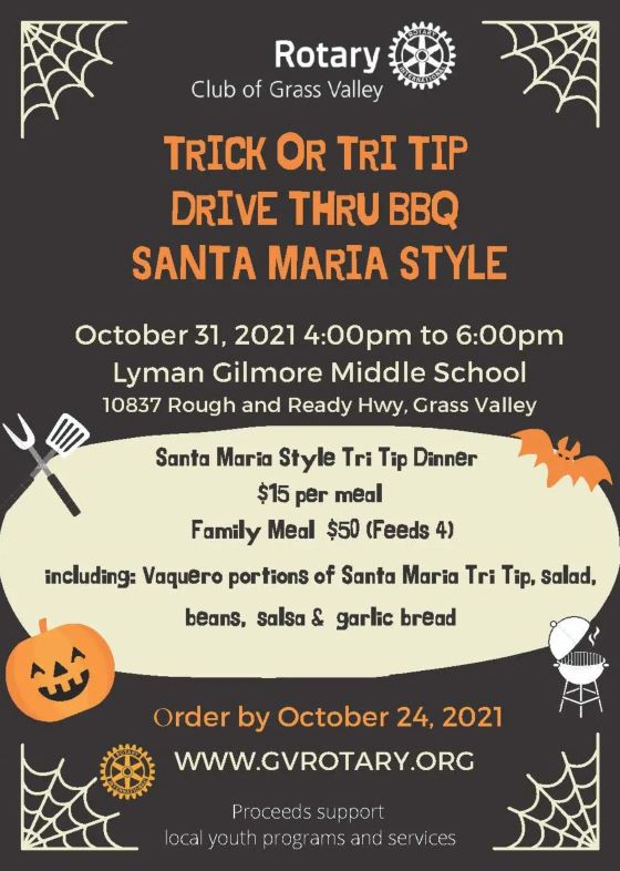 Trick or Treat Tri Tip Community Support Network of Nevada County
