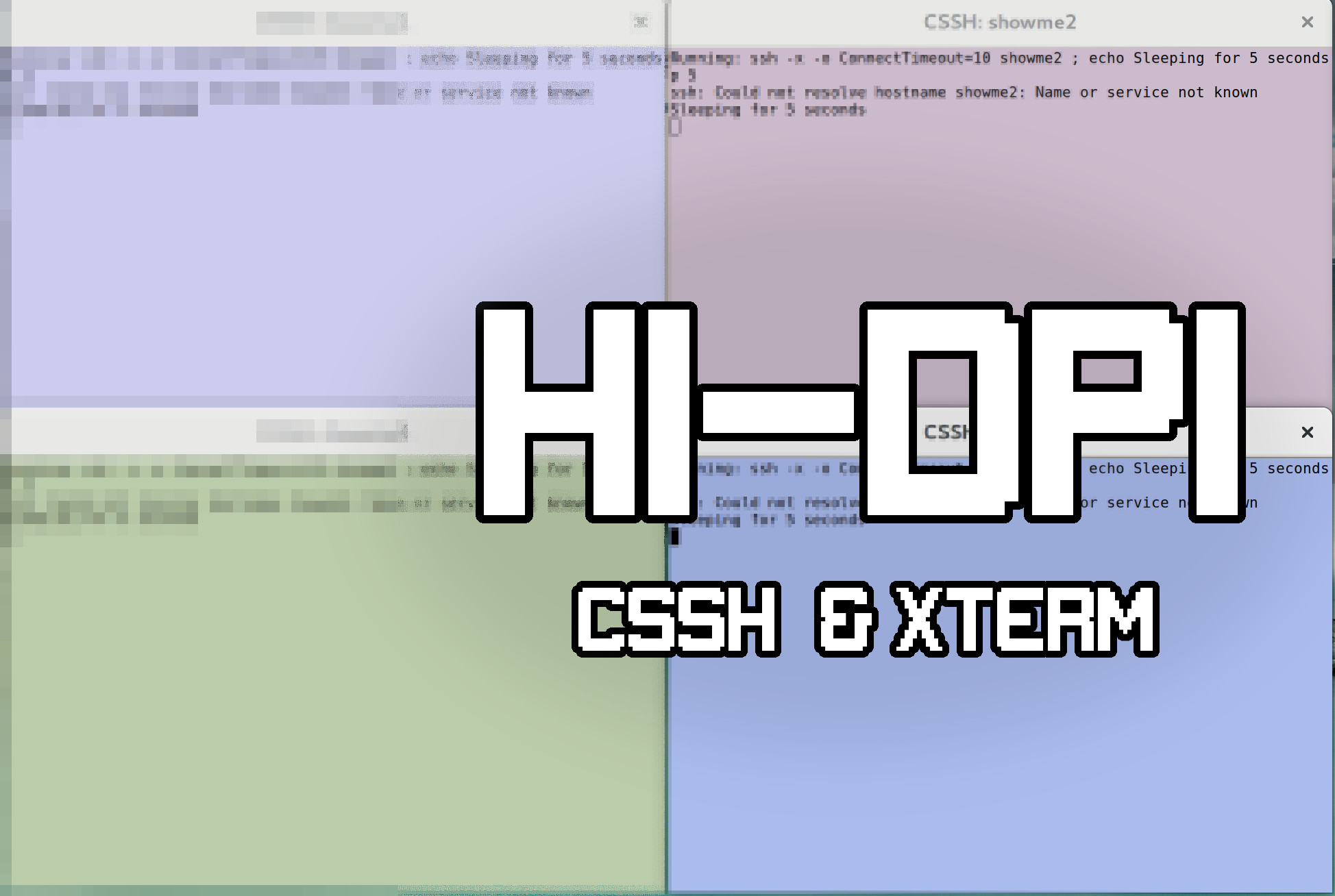 Using CSSH/XTerm with a highDPI display Christopher Peterson