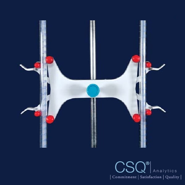 burette clamp for 2 burettes steel 1 piece CSQ Analytics