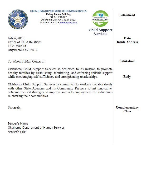 Formal Letter Format With Letterhead