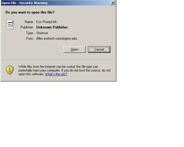 Open File Security Warning