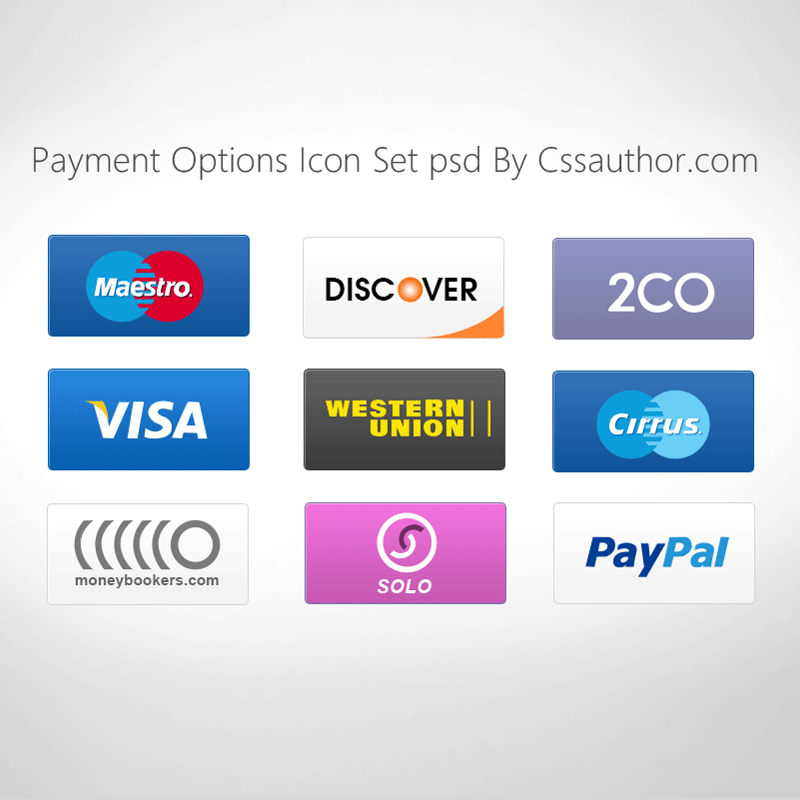 High Quality Payment Options Icon Set Psd For Free