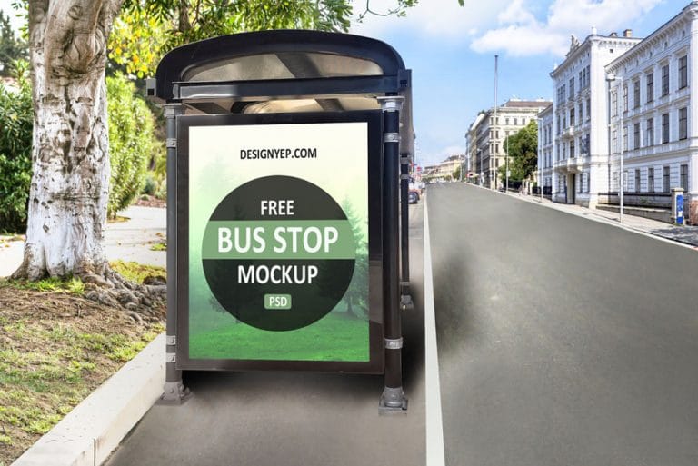 Free Bus Shelter Mockup PSD » CSS Author