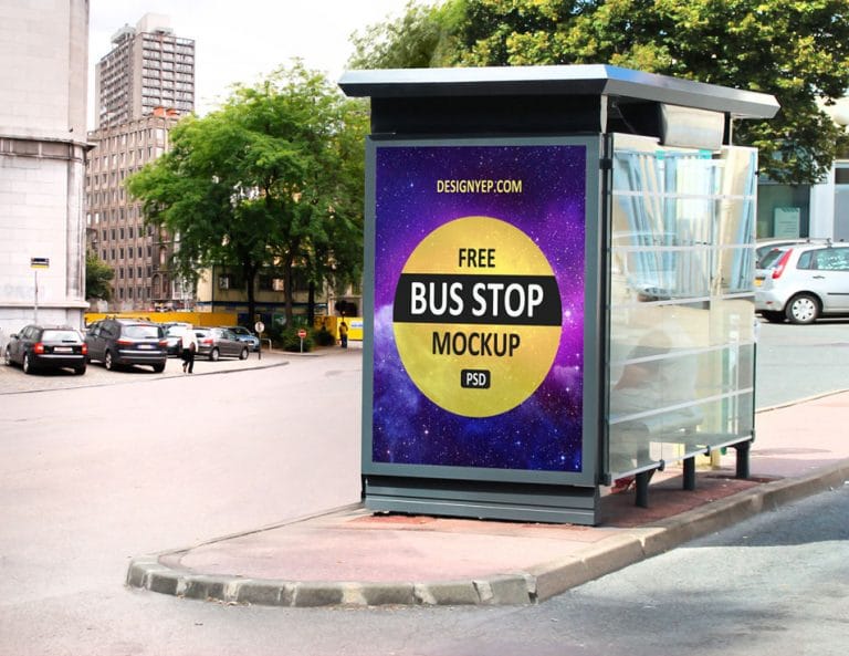Free Bus Stop Mockup PSD » CSS Author