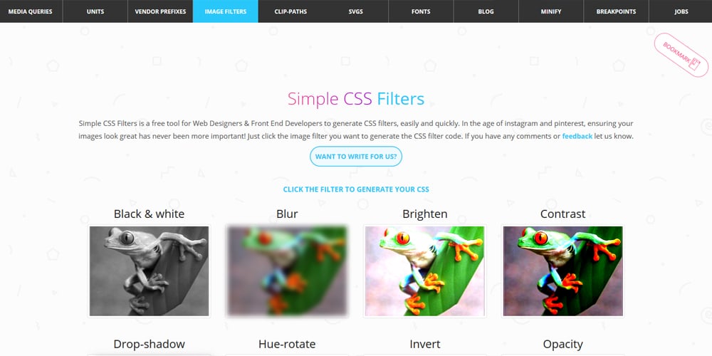 CSS Filter Generators & Libraries » CSS Author