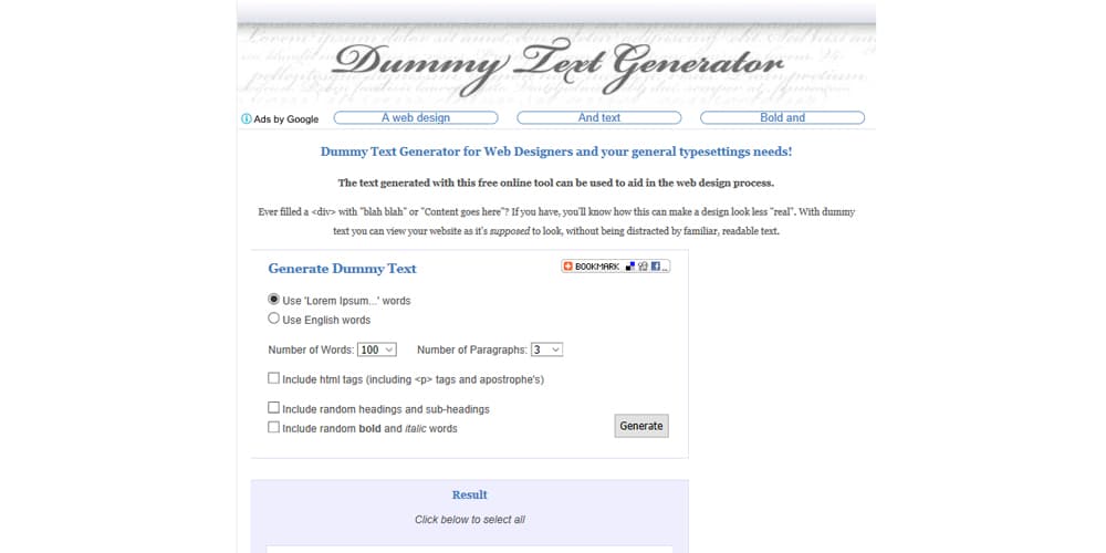 Dummy Text Generators And Tools » CSS Author