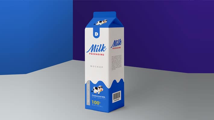 Free Milk Carton Box Packaging Mockup PSD » CSS Author