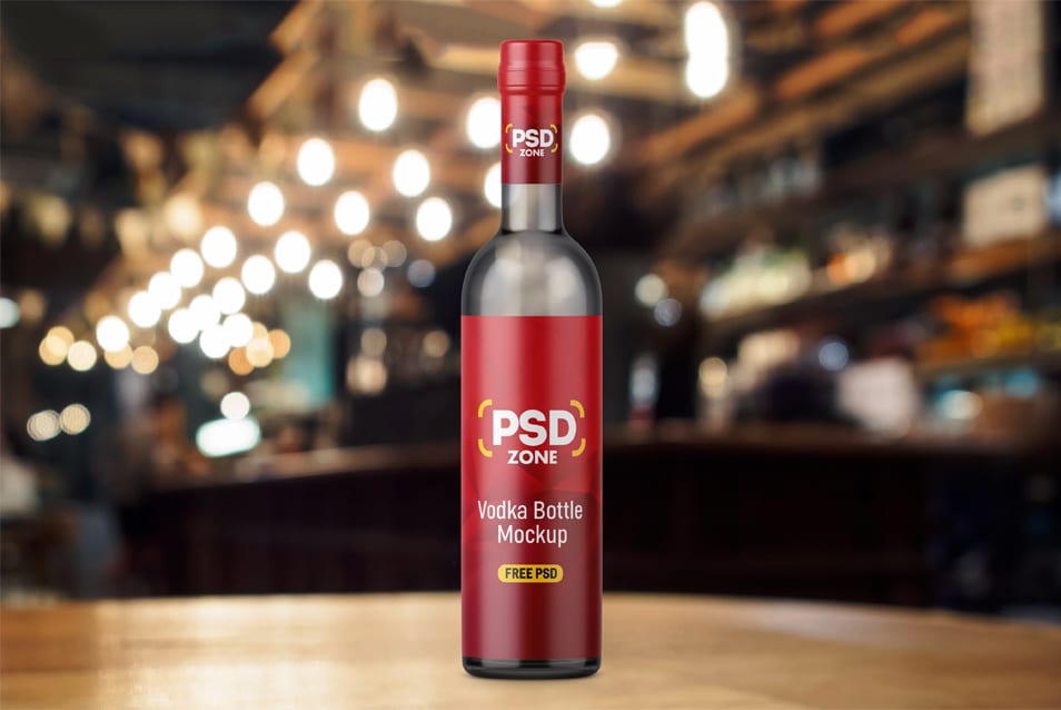 Vodka Bottle Mockup Free PSD » CSS Author