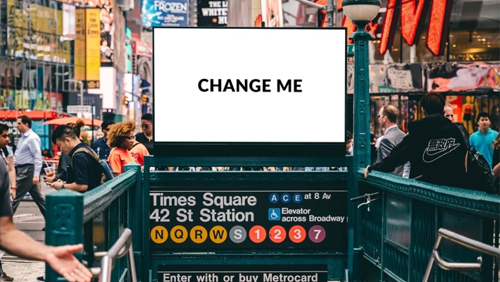 Times Square Station Billboard Mockup » CSS Author