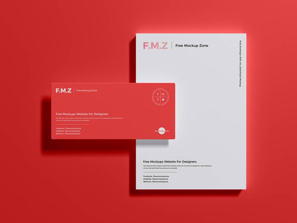 Free Envelope With A4 Letterhead Mockup PSD » CSS Author