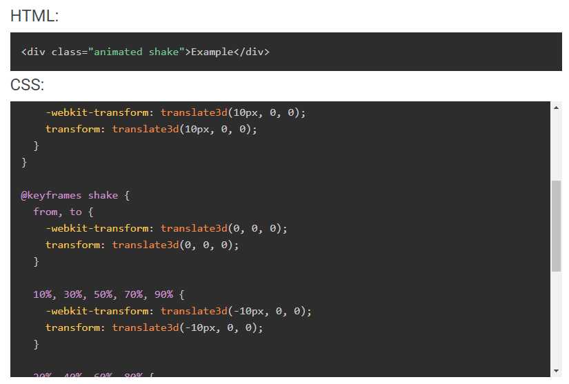 Animate Css Css Animation Snippets Generator Animatopy Css Script
