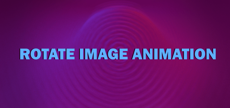 Rotate Image css3 animation for web pages