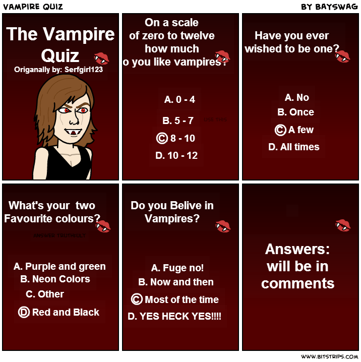 Vampire Quiz Bitstrips