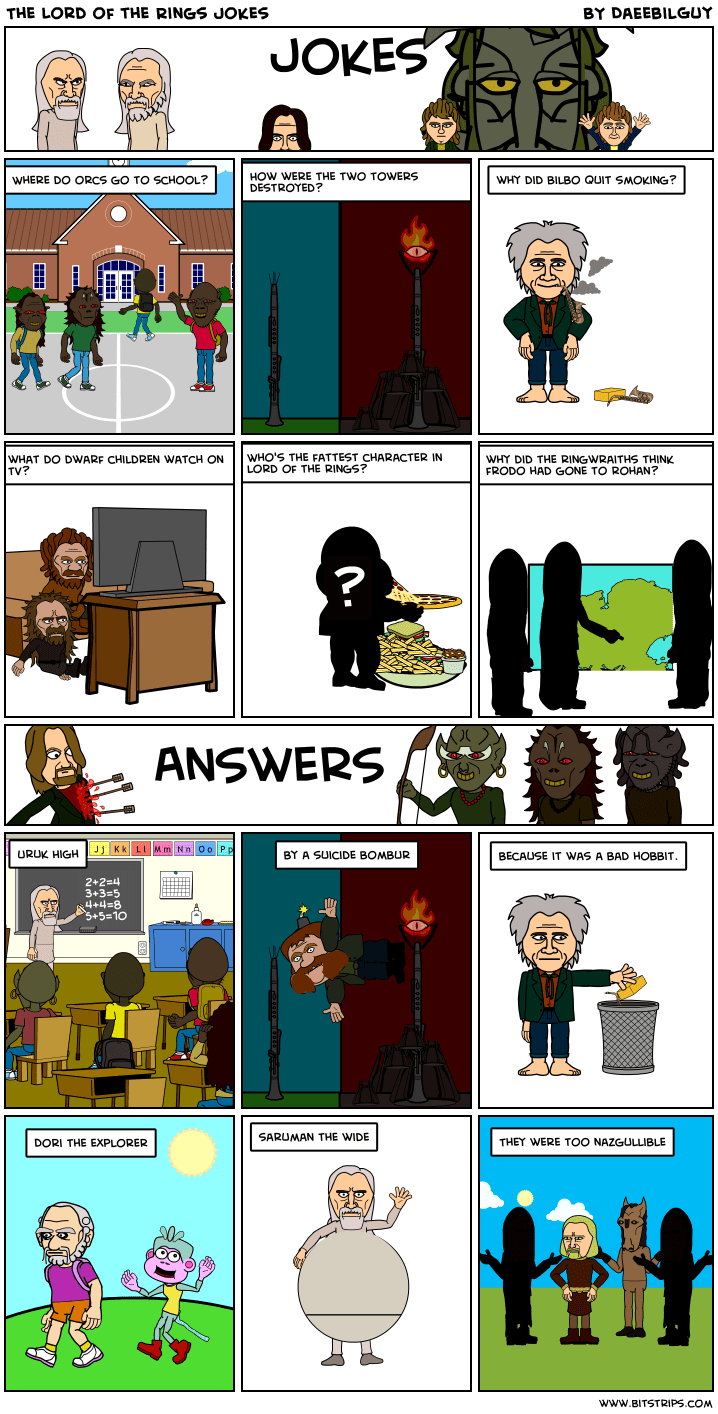The Lord of the Rings Jokes Bitstrips