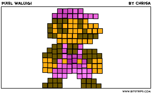 Pixel waluigi Bitstrips