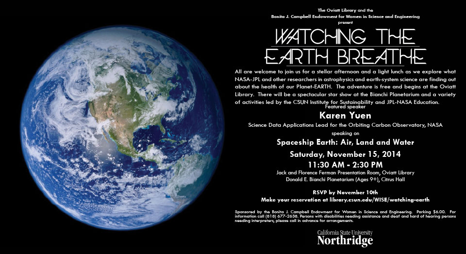 CSUN Event to Focus on the Evolving Outlook for the Earth’s Future