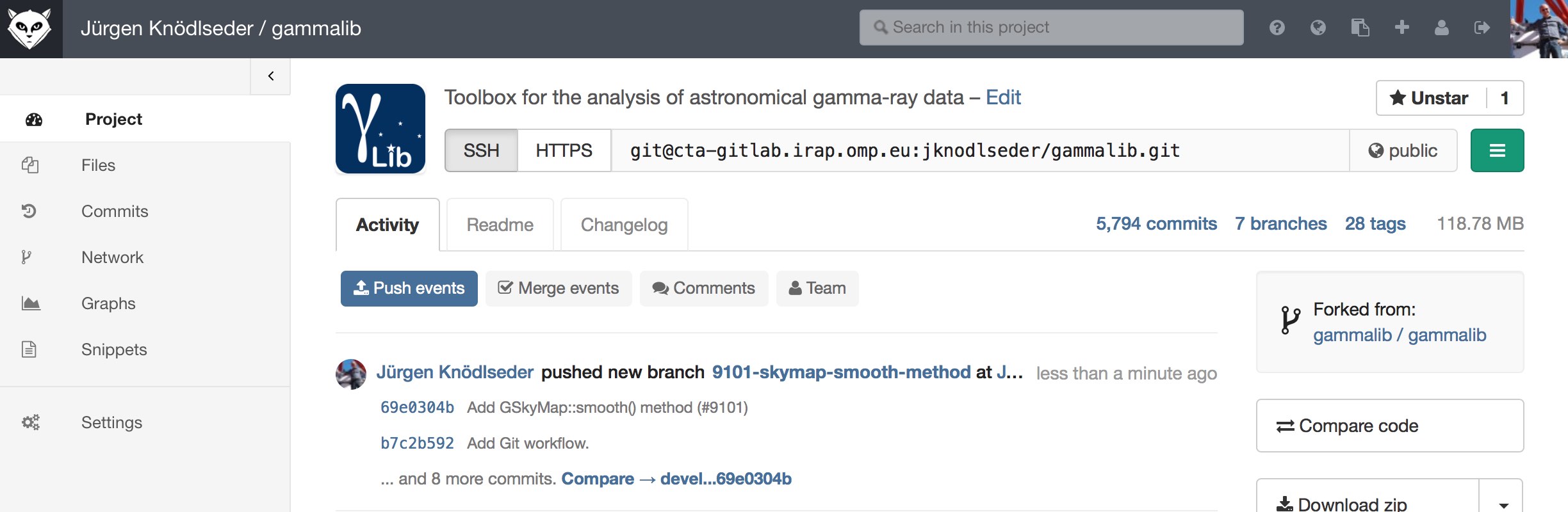 Using Git and GitLab — GammaLib 1.7.0.dev documentation