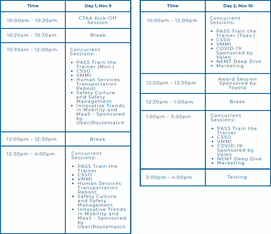 Ctaa Expo 2023 Schedule Of Events 2018