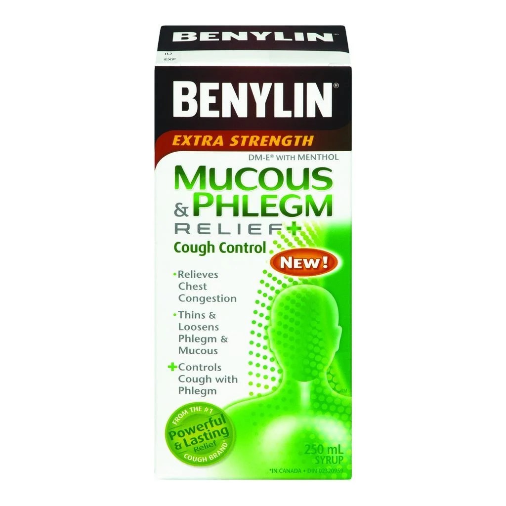 Benylin Extra Strength Mucus & Phlegm Plus Cough Control Syrup, 250 Ml