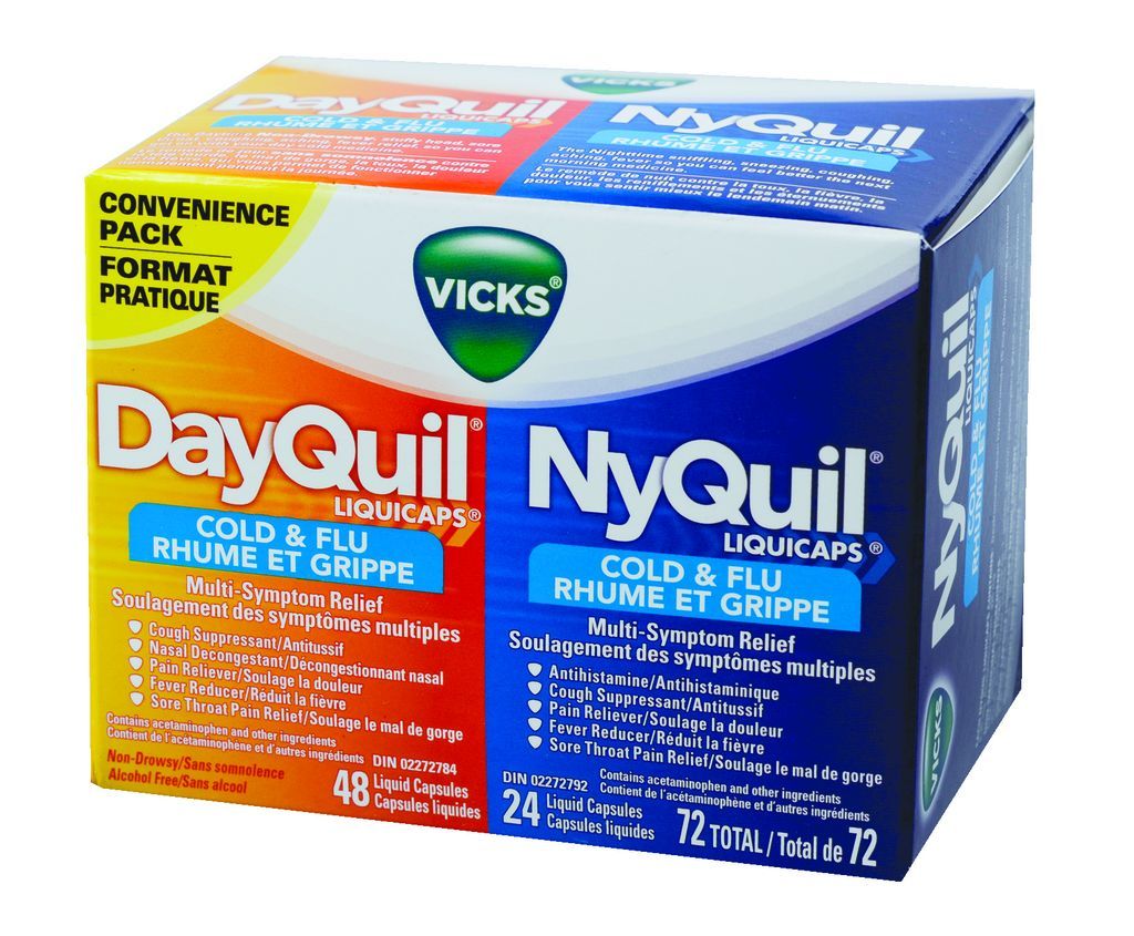 Vicks Nyquil/dayquil * Cold & Flu Liquicaps 24 Capsules CTC Health