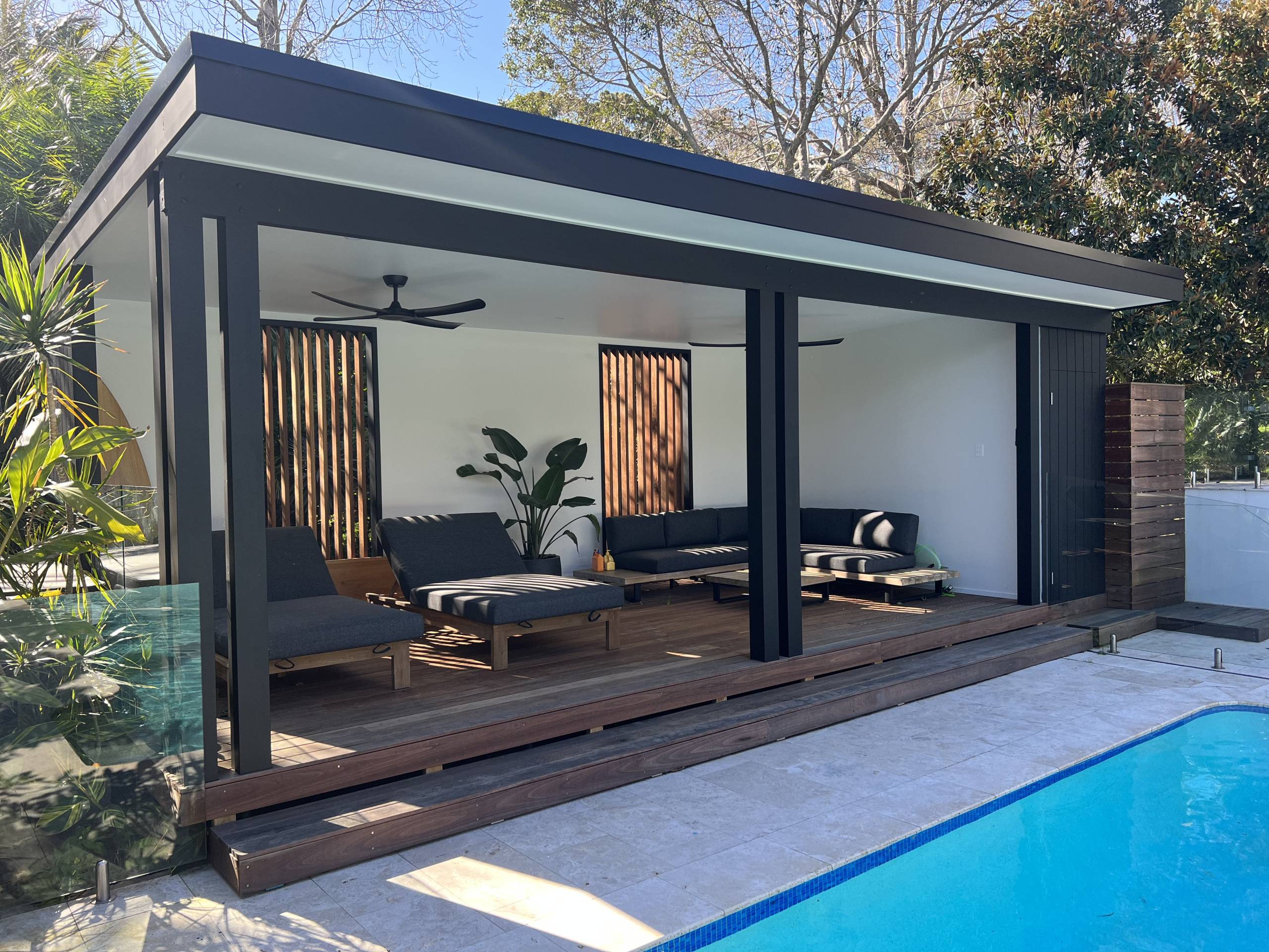 Bayview Pool House Pergola Christensen Timber Designs