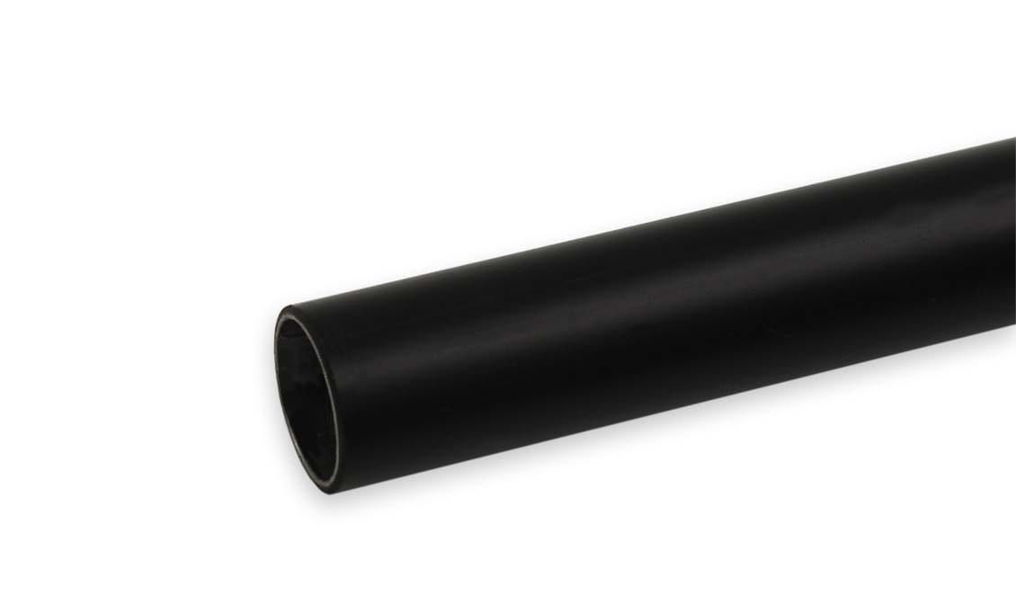 Pipe, PlasticCoated 1mm Thick Steel, 28mm Dia 4M Black C Tek Lean